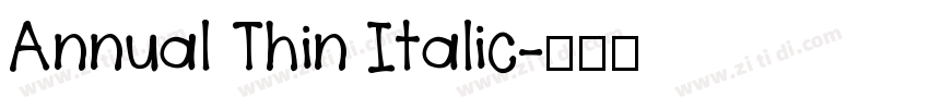 Annual Thin Italic字体转换